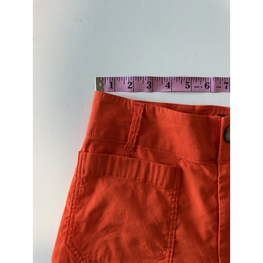 Maeve Anthropologie Colette Pants Linen Stretch Wide Leg Orange Crop Pockets 27 - Picture 8 of 14